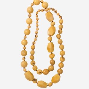 Noonday Mustard Yellow Tagua Bead Necklace
